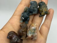 Ocean Jasper & Moss Agate Dinosaur Tyrannosaurus Rex Carving Wholesale -Wholesale Crystals
