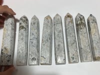 8 Pieces White Moss Agate Tower Points