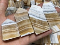 White & Yellow Calcite Four-Sided Tower Point Wholesale -Wholesale Crystals