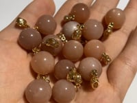 42 Pieces Sunstone Spheres Pendant