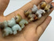 Mini Crazy Agate&Caribbean Calcite Cat Carving Wholesale