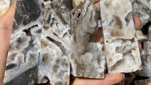 Sphalerite Geode Quartz Four-Sided Tower Point Wholesale