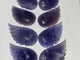 4 Pairs Large Purple Fluorite Angel Wing