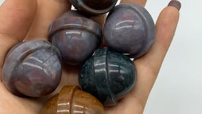 Ocean Jasper UFO Universe Shape Sphere Carving Wholesale -Wholesale Crystals