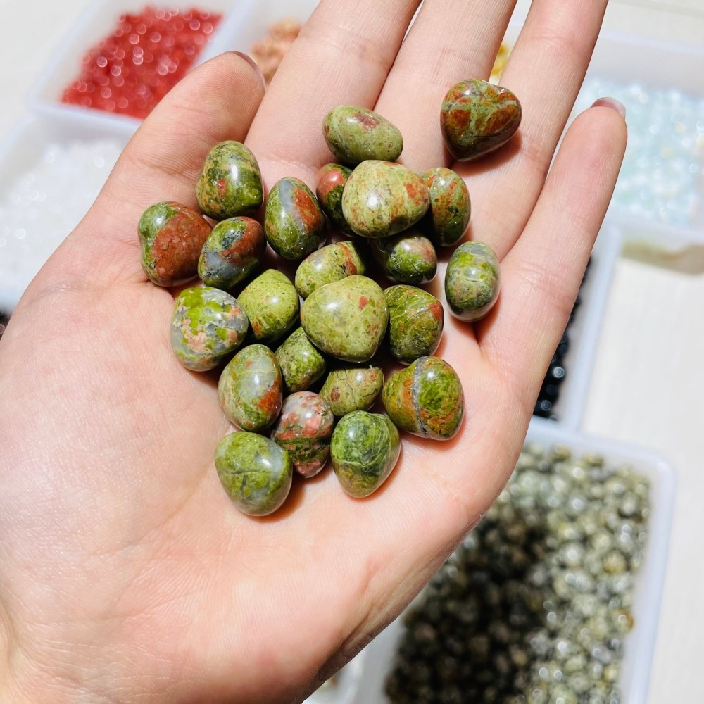 14Types Mini Heart Wholesale Unakite&Obsidian Ocean Jasper -Wholesale Crystals