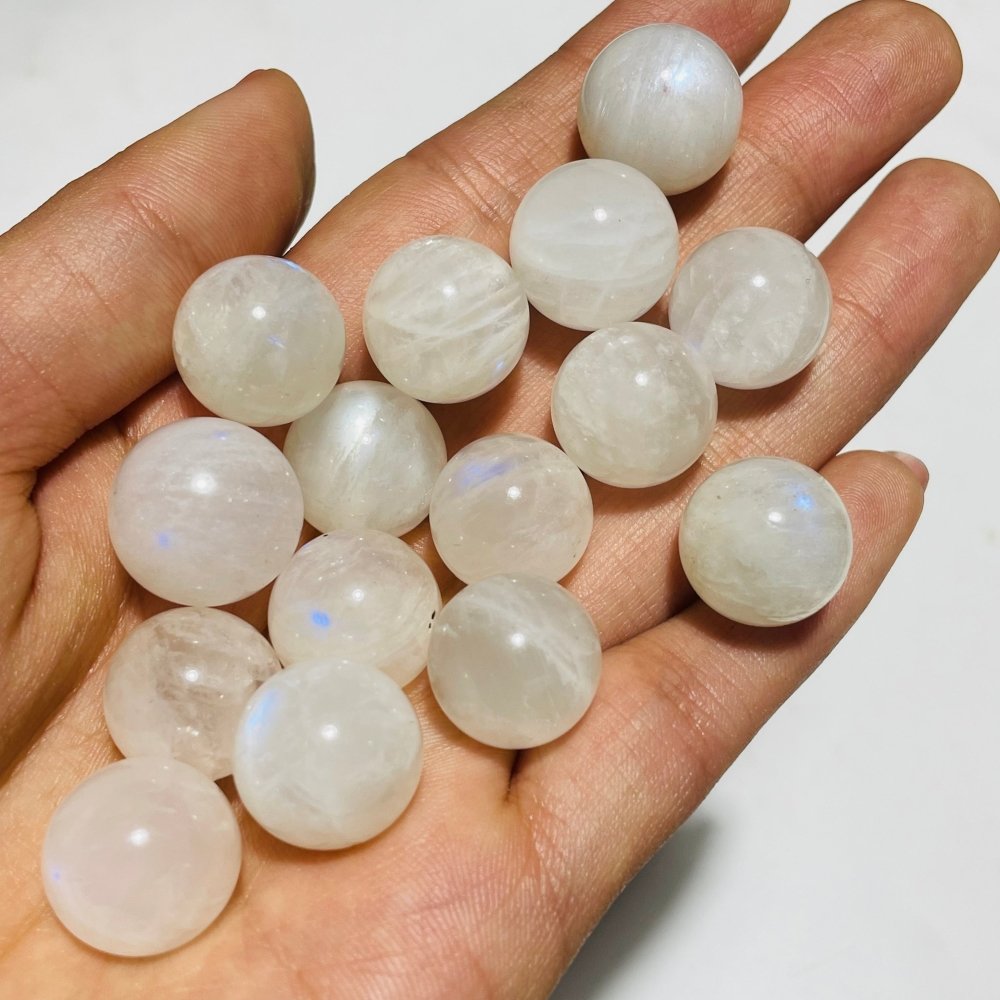 15 Pieces Beautiful Sri Lanka Moonstone Sphere -Wholesale Crystals