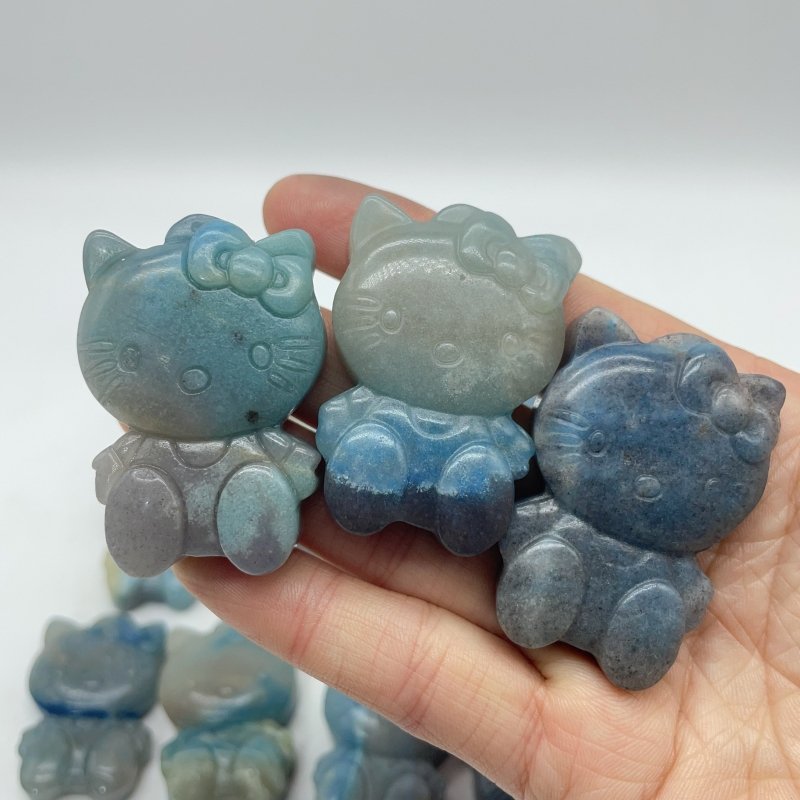 15 Pieces Trolleite Hello Kitty Crystal Carving -Wholesale Crystals