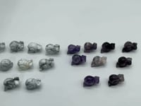 Howlite&Chevron Amethyst Snail Carving Crystal Wholesale -Wholesale Crystals