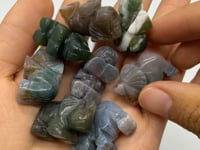 Moss Jade Elephant Carving Animal Wholesale -Wholesale Crystals