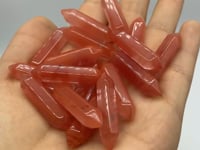 Mini Red Smelting Stone Quartz Double Point DIY Pendant Wholesale -Wholesale Crystals