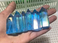 Natural Blue Aura Crystals Points