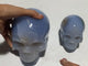 2 Pieces High Quality Blue Chalcedony Skull Carving -Wholesale Crystals