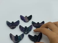 Rainbow Fluorite Owl Carving Crystal Wholesale -Wholesale Crystals