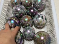 11 Pieces Aura Sphalerite Sphere Ball