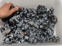 48 Pieces Polished Snowflake Obsidian Raw Free Form -Wholesale Crystals