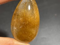Super Clear Gold Rutilated Quartz Teardrop Pendant -Wholesale Crystals