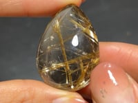 Titanium Gold Rutile Quartz Teardrop Pendant -Wholesale Crystals