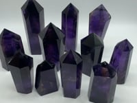 11 Pieces High Quality Deep Purple Amethyst Points -Wholesale Crystals