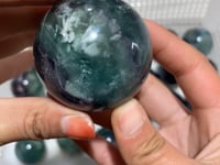 24 Pieces Feather Fluorite Sphere Ball