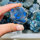 1.5Inch High Quality Labradorite Stone Flower Carving Wholesale -Wholesale Crystals
