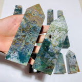 16 Pieces Moss Agate Four-Sided Tower Points -Wholesale Crystals