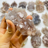 16 Pieces Sakura Flower Agate Beautiful Goldfish Carving -Wholesale Crystals