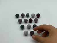 Mini Beautiful Ocean Jasper Mushroom House With Flower Carving Wholesale -Wholesale Crystals