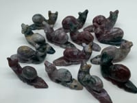 14 Pieces Ocean Jasper Snails Carving