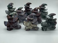 8 Pieces Ocean Jasper Witch Riding A Broom Hand Carving -Wholesale Crystals