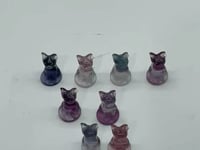 Mini Fluorite Hairless Cat Carving Animal Wholesale -Wholesale Crystals