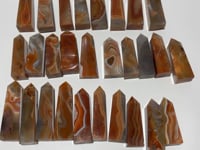 28 Pieces Four-Sided Carnelian Points