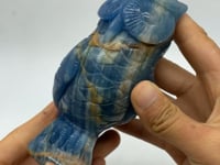 High Quality Blue Onyx Owl Carving -Wholesale Crystals