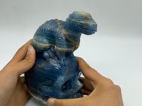 High Quality Blue Onyx Dinosaur Skull Carving -Wholesale Crystals