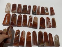 29 Pieces Fat Four-Sided Carnelian Points
