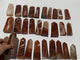 29 Pieces Fat Four-Sided Carnelian Points