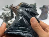 9 Pieces Ocean Jasper Rhyticeros Undulatus Birds Carving -Wholesale Crystals