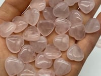 0.6in Mini Rose Quartz Heart 