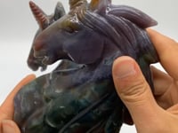 2 Pieces High Quality Ocean Jasper Unicorn Carving -Wholesale Crystals