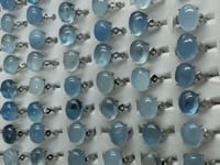 2 Types Aquamarine Ring Wholesale (Defect)