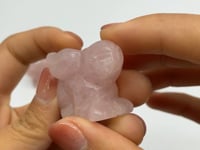 Rose Quartz Rabbit Carving Wholesale
