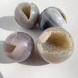 2-2.8in Druzy Agate Geode Smile Agate Sphere Ball Wholesale -Wholesale Crystals