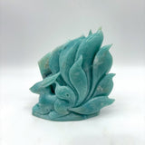 2 Pieces Caribbean Calcite Nine-tailed Fox Crystal Carving -Wholesale Crystals