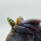 2 Pieces High Quality Ocean Jasper Unicorn Carving -Wholesale Crystals