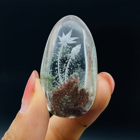 2 Pieces Lotus Garden Quartz Inner Scene Carving -Wholesale Crystals