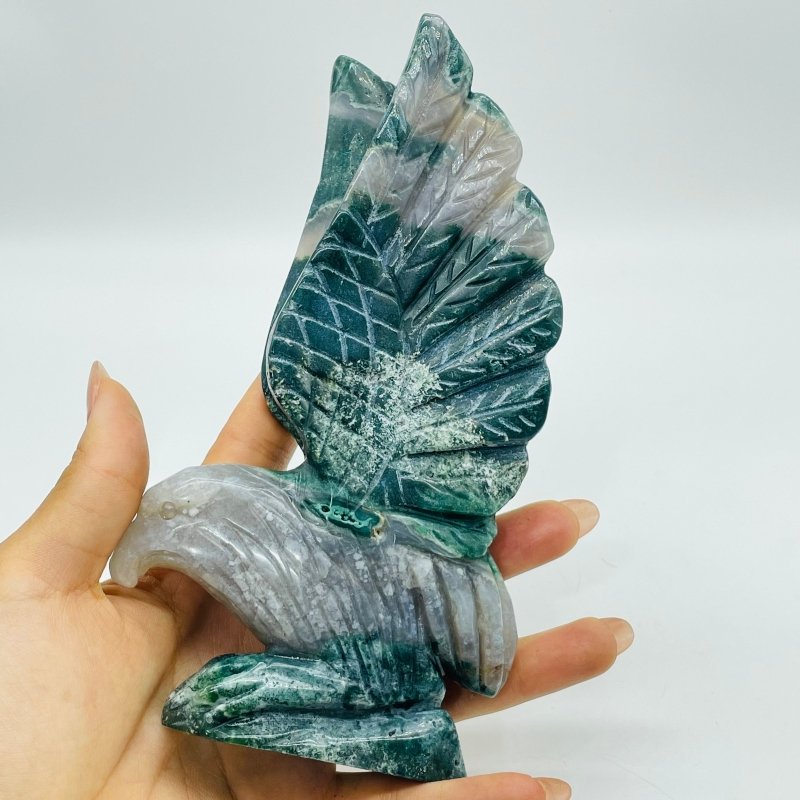 2 Pieces Ocean Jasper 1 Pair Eagle Carving -Wholesale Crystals