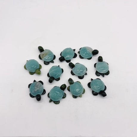 2 Types Beautiful Turtle Crystal Carving Wholesale Caribbean Calcite Chevron Amethyst - Wholesale Crystals