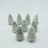 2 Types Mini Christmas Tree Howlite & Yellow Agate Pine Tree Carving Wholesale -Wholesale Crystals