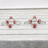 2 Types Red Rhodochrosite Ring Wholesale - Wholesale Crystals