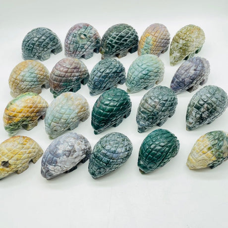 20 Pieces Large Ocean Jasper Hedgehog Carving -Wholesale Crystals
