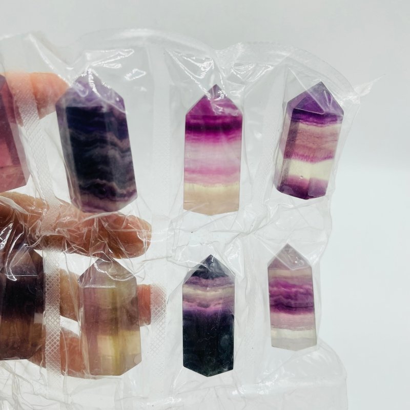 20 Pieces One Set Rainbow Fluorite Tower Points -Wholesale Crystals